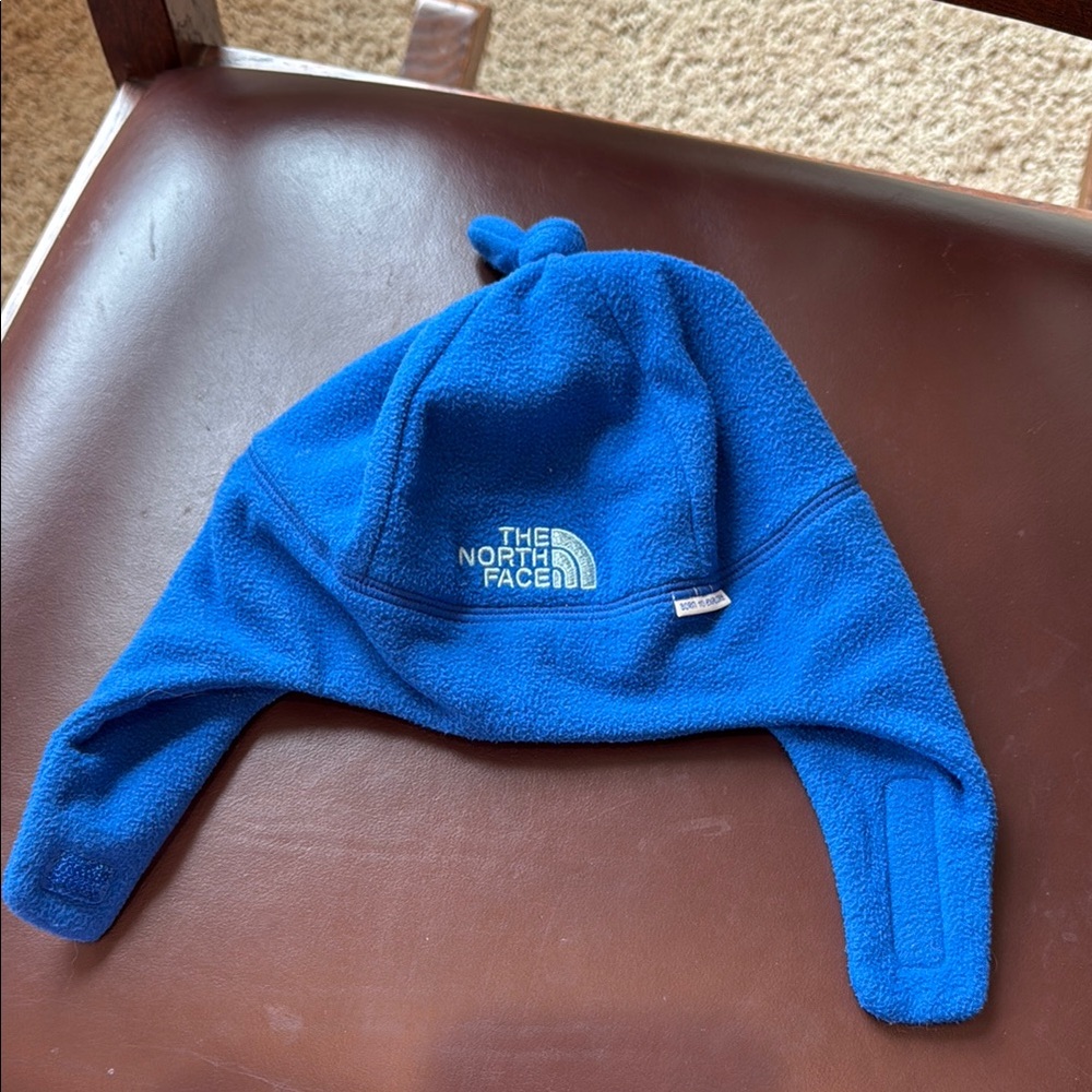 The North Face Blue Fleece Hat 6-24 months XS EUC